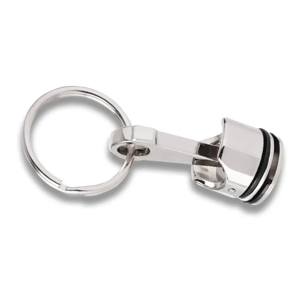 PISTON metal key ring Silver