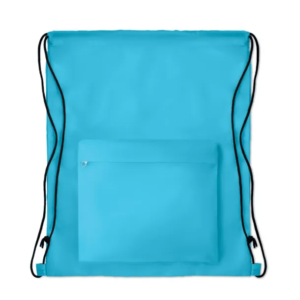 POCKET SHOOP Large drawstring bag Turquoise