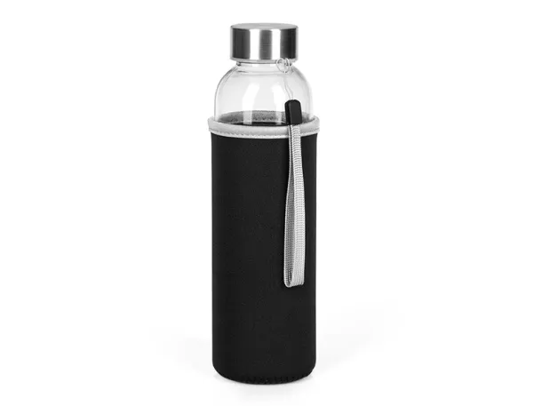 PRIMAVERA Sports bottle with neoprene pouch. Capacity: 500 ml. Black