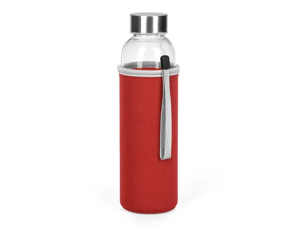 PRIMAVERA Sports bottle with neoprene pouch. Capacity: 500 ml. Red