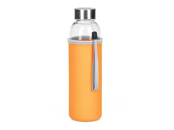 PRIMAVERA Sports bottle with neoprene pouch. Capacity: 500 ml. Orange