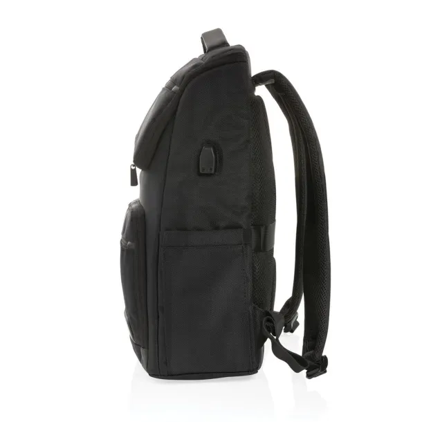 Swiss Peak AWARE™ RPET ruksak za laptop, 15.6" - Swiss Peak Crna