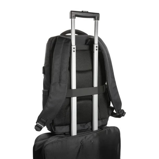 Swiss Peak AWARE™ RPET ruksak za laptop, 15.6" - Swiss Peak Crna