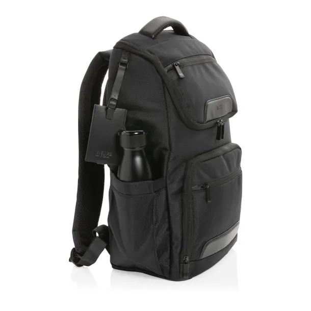 Swiss Peak AWARE™ RPET ruksak za laptop, 15.6" - Swiss Peak Crna