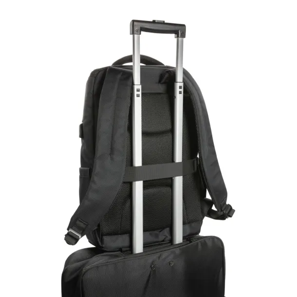 Swiss Peak AWARE™ RPET ruksak za laptop, 15.6" - Swiss Peak Crna