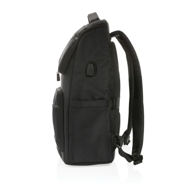 Swiss Peak AWARE™ RPET ruksak za laptop, 15.6" - Swiss Peak Crna