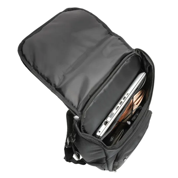 Swiss Peak AWARE™ RPET ruksak za laptop, 15.6" - Swiss Peak Crna