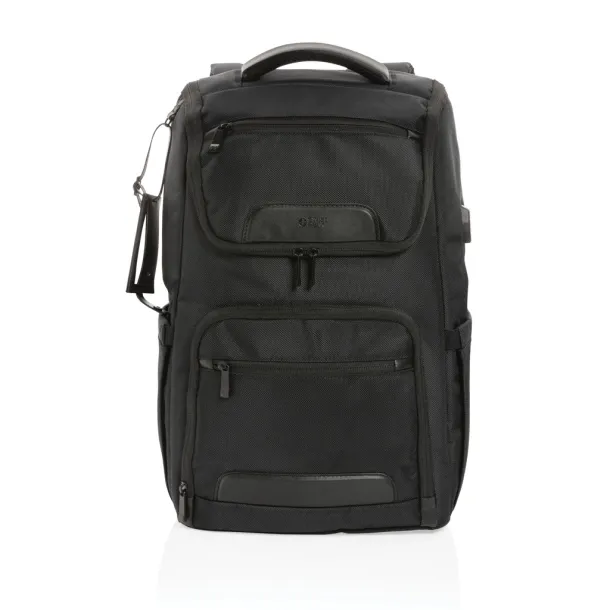 Swiss Peak AWARE™ RPET ruksak za laptop, 15.6" - Swiss Peak Crna