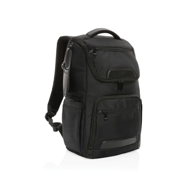 Swiss Peak AWARE™ RPET ruksak za laptop, 15.6" - Swiss Peak Crna