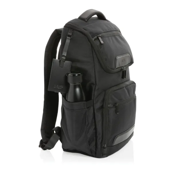 Swiss Peak AWARE™ RPET ruksak za laptop, 15.6" - Swiss Peak Crna