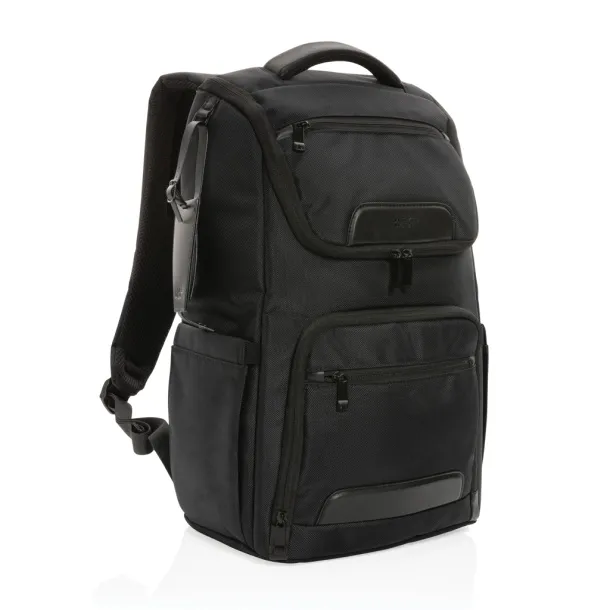 Swiss Peak AWARE™ RPET ruksak za laptop, 15.6" - Swiss Peak Crna
