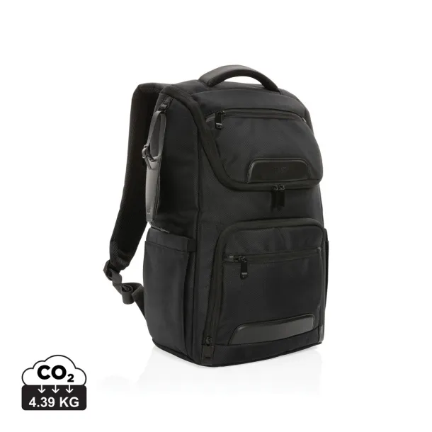 Swiss Peak AWARE™ RPET ruksak za laptop, 15.6" - Swiss Peak Crna