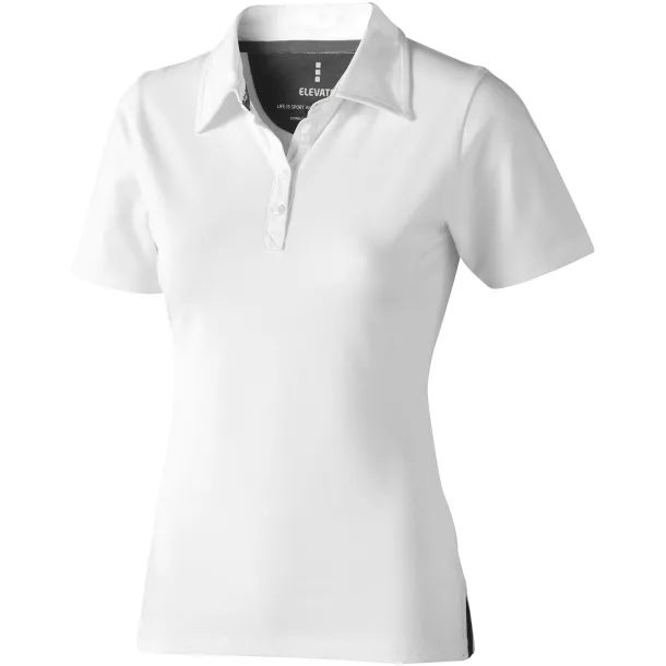 Markham short sleeve women's stretch polo - Elevate Life White