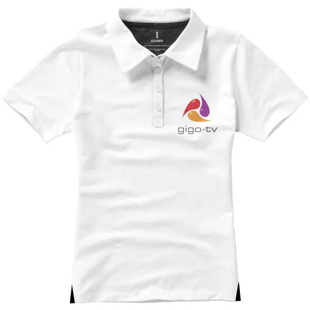 Markham rastezljiva ženska polo majica kratkih rukava, 200 g/m2 - Elevate Life Bijela