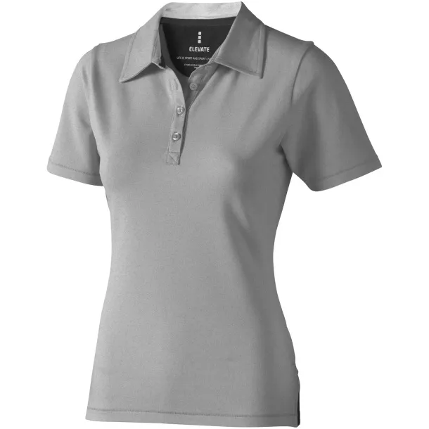 Markham short sleeve women's stretch polo - Elevate Life Grey Melange