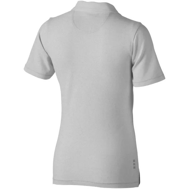 Markham short sleeve women's stretch polo - Elevate Life Grey Melange