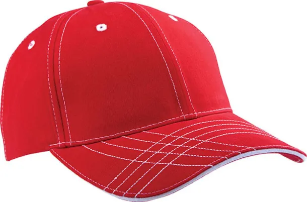  6 PANELS FASHION CAP - K-UP Red White