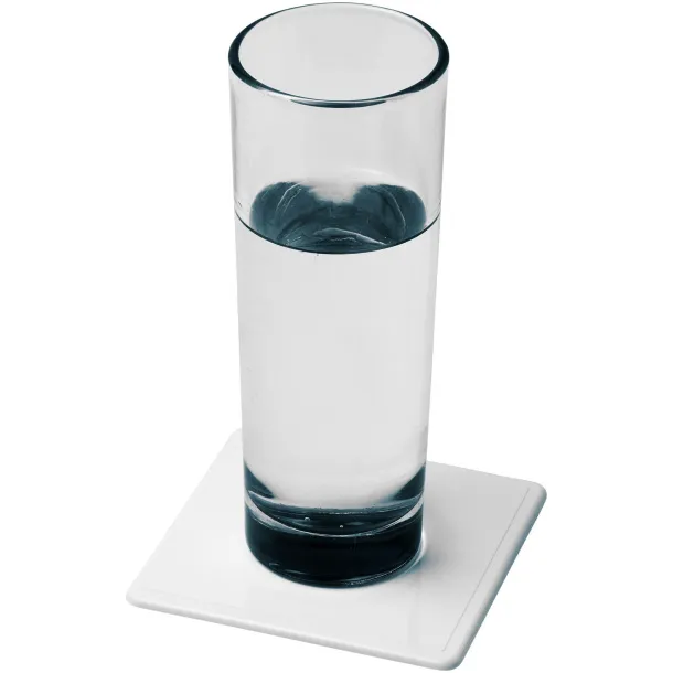 Renzo square plastic coaster White