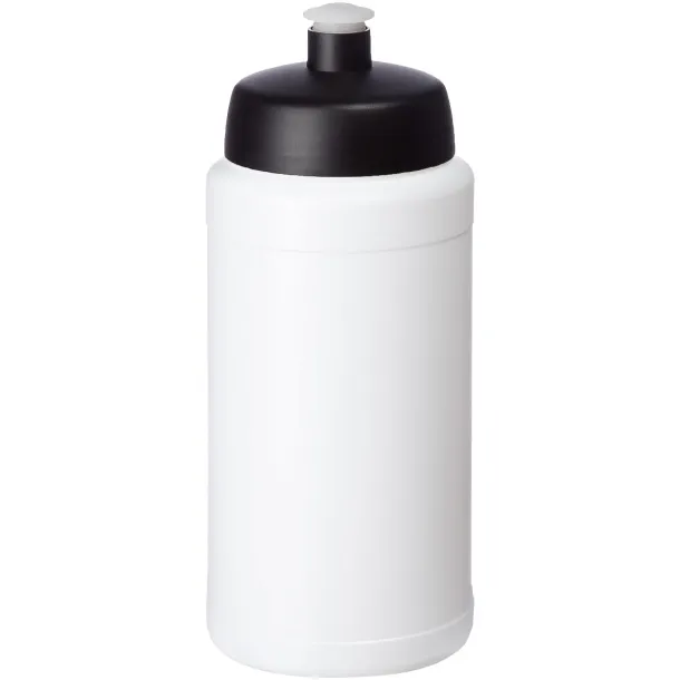 Baseline® Plus 500 ml bottle with sports lid - Unbranded White Solid black