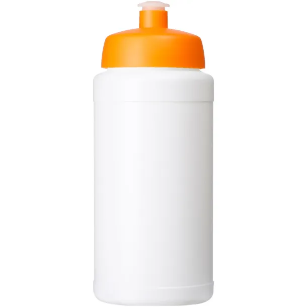 Baseline® Plus 500 ml bottle with sports lid - Unbranded White Orange