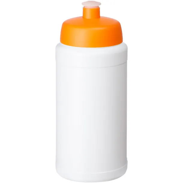 Baseline® Plus 500 ml bottle with sports lid - Unbranded White Orange