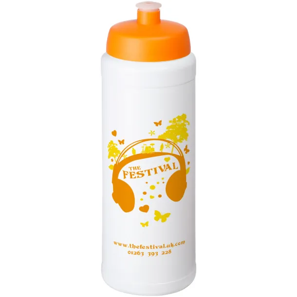 Baseline® Plus grip 750 ml sports lid sport bottle - Unbranded White Orange