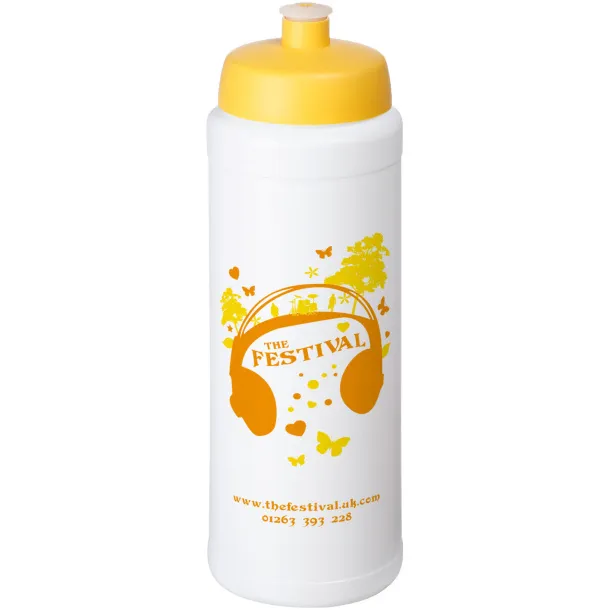 Baseline® Plus grip 750 ml sports lid sport bottle - Unbranded White Yellow