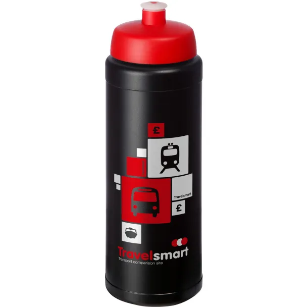 Baseline® Plus grip 750 ml sports lid sport bottle Solid black Red