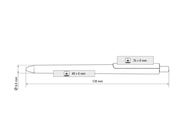 CHALK Premec plastic ball pen - PREMEC Gray