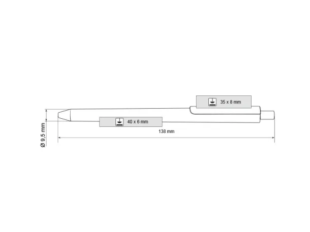 CHALK Premec plastic ball pen - PREMEC White