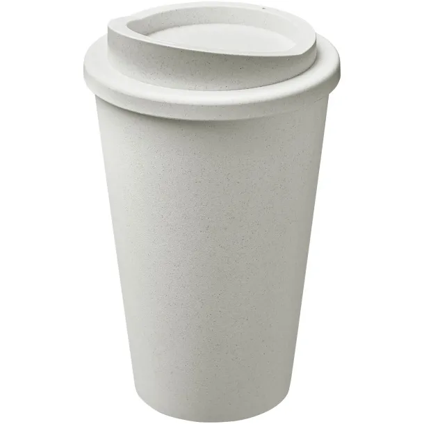 Americano® Recycled 350 ml insulated tumbler - Unbranded White Solid black