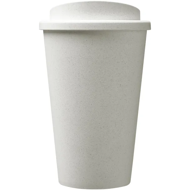 Americano® Recycled 350 ml insulated tumbler - Unbranded White Solid black