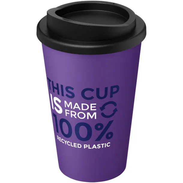 Americano® Recycled 350 ml insulated tumbler Purple Solid black