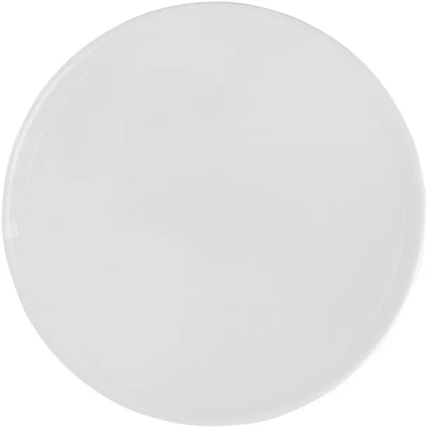 Renzo round plastic coaster - Unbranded White