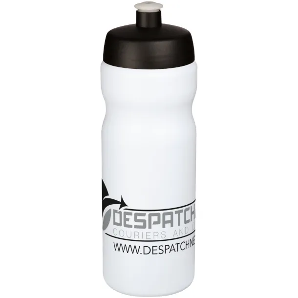 Baseline® Plus 650 ml sport bottle - Unbranded White Solid black