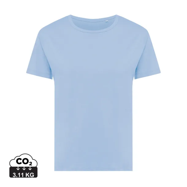  Iqoniq Yala women lightweight recycled cotton t-shirt - iqoniq blue 