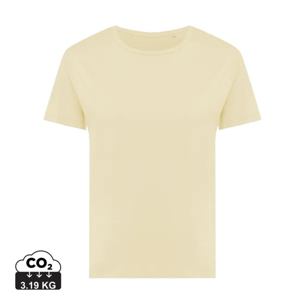  Iqoniq Yala women lightweight recycled cotton t-shirt - iqoniq cream yellow 