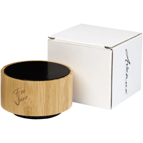 Cosmos bamboo Bluetooth® speaker Natural Solid black