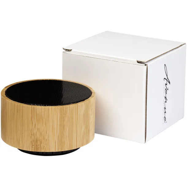 Cosmos bamboo Bluetooth® speaker Natural Solid black