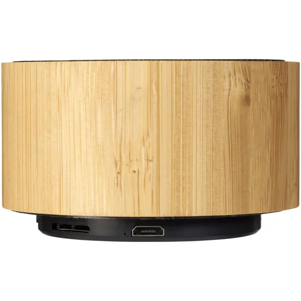 Cosmos bamboo Bluetooth® speaker Natural Solid black