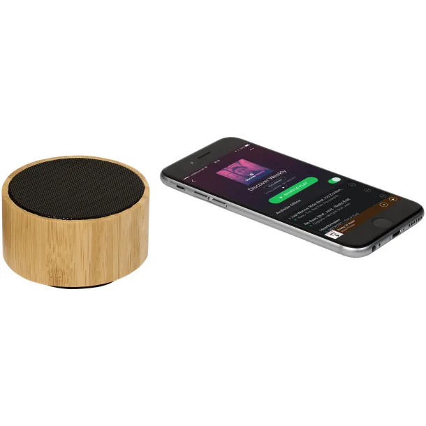 Cosmos bamboo Bluetooth® speaker Natural Solid black