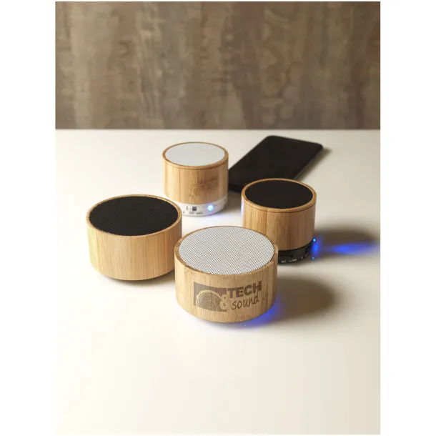 Cosmos bamboo Bluetooth® speaker Natural Crna