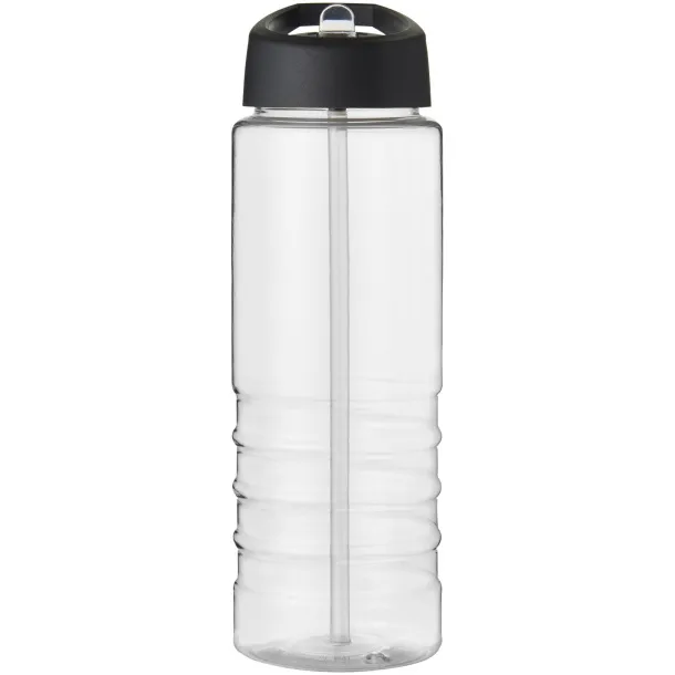 H2O Treble 750 ml spout lid sport bottle - Unbranded White Solid black