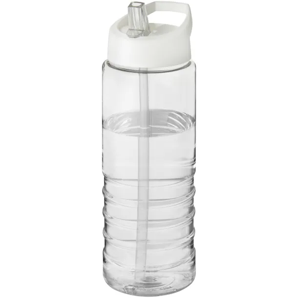 H2O Treble 750 ml spout lid sport bottle - Unbranded White White