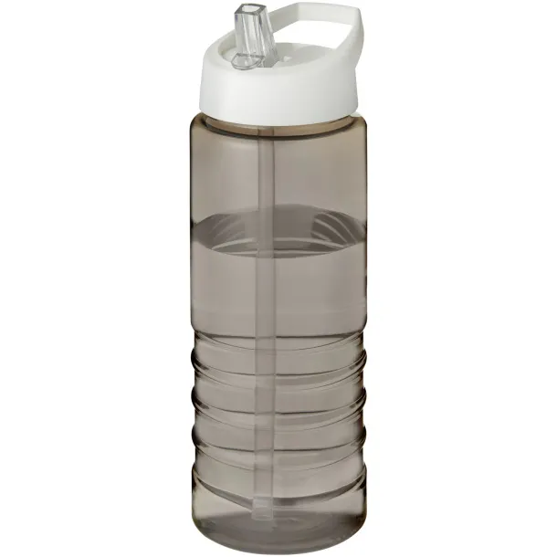 H2O Treble 750 ml spout lid sport bottle Charcoal White