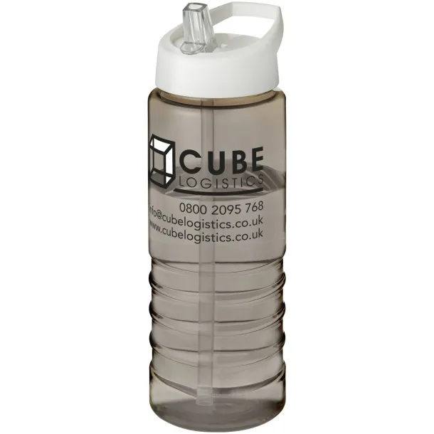 H2O Treble 750 ml spout lid sport bottle Charcoal White