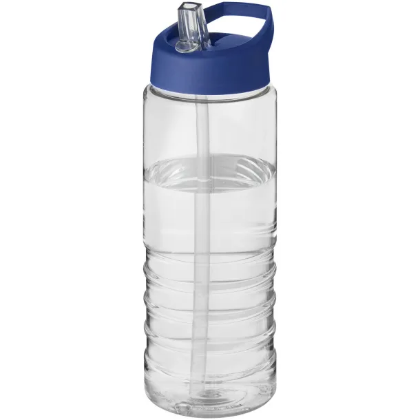 H2O Treble 750 ml spout lid sport bottle - Unbranded White Blue