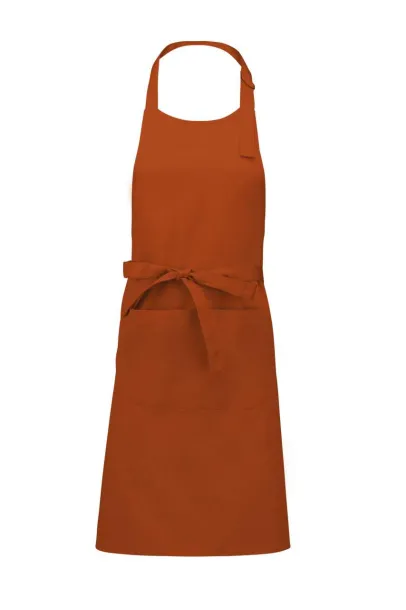  COTTON APRON WITH POCKET - Kariban Burnt Orange