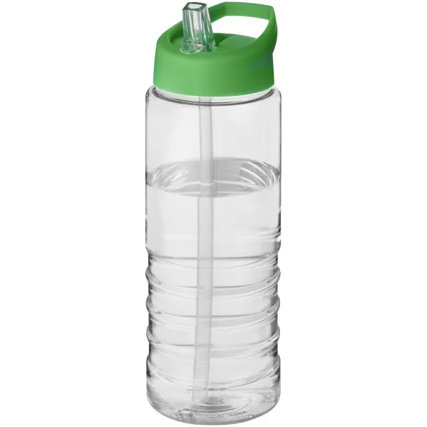 H2O Treble 750 ml spout lid sport bottle - Unbranded White Green