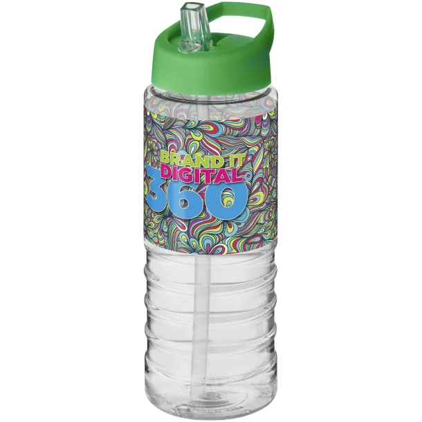 H2O Treble 750 ml spout lid sport bottle White Green